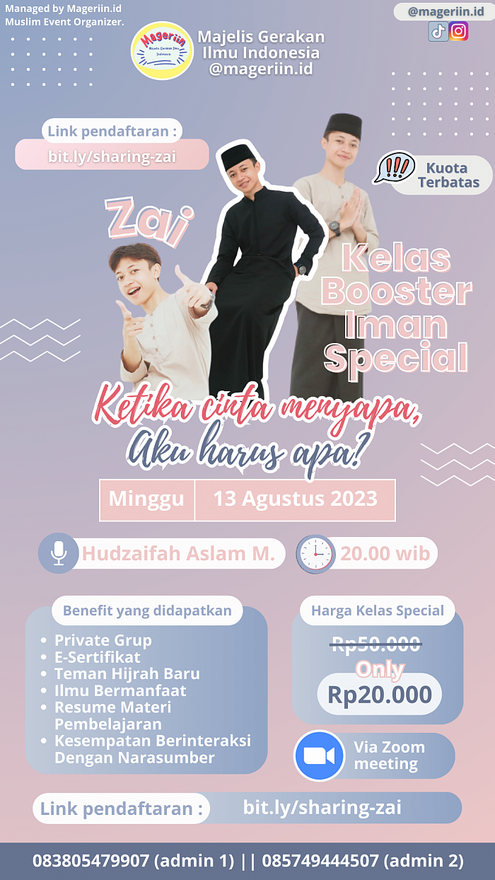 Booster Iman With Zai Agustus 2023